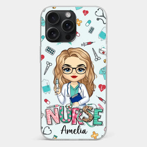 From Caring Comes Courage - Nurse Personalized Custom Clear Phone Case - Appreciation, Thank You Gift, Nurse Life, Doctor Life