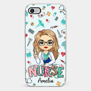 From Caring Comes Courage - Nurse Personalized Custom Clear Phone Case - Appreciation, Thank You Gift, Nurse Life, Doctor Life