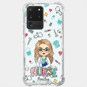 From Caring Comes Courage - Nurse Personalized Custom Clear Phone Case - Appreciation, Thank You Gift, Nurse Life, Doctor Life