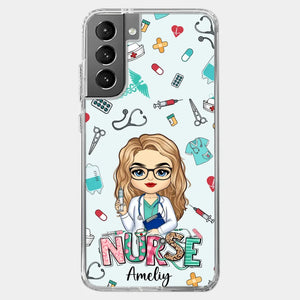 From Caring Comes Courage - Nurse Personalized Custom Clear Phone Case - Appreciation, Thank You Gift, Nurse Life, Doctor Life