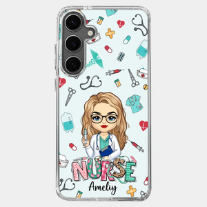 From Caring Comes Courage - Nurse Personalized Custom Clear Phone Case - Appreciation, Thank You Gift, Nurse Life, Doctor Life