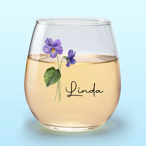 Friends Are Like Flowers, They Fill The World With Beauty - Bestie Personalized Custom Wine Glass - Gift For Best Friends, BFF, Sisters