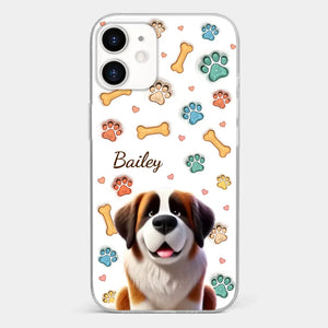 Furry Friends, Forever Loved - Dog Personalized Custom 3D Inflated Effect Printed Clear Phone Case - Gift For Pet Owners, Pet Lovers