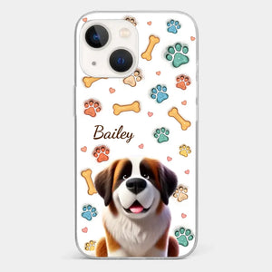 Furry Friends, Forever Loved - Dog Personalized Custom 3D Inflated Effect Printed Clear Phone Case - Gift For Pet Owners, Pet Lovers