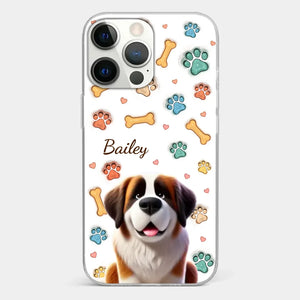 Furry Friends, Forever Loved - Dog Personalized Custom 3D Inflated Effect Printed Clear Phone Case - Gift For Pet Owners, Pet Lovers