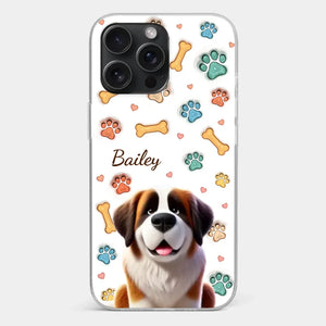 Furry Friends, Forever Loved - Dog Personalized Custom 3D Inflated Effect Printed Clear Phone Case - Gift For Pet Owners, Pet Lovers