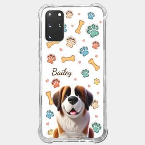 Furry Friends, Forever Loved - Dog Personalized Custom 3D Inflated Effect Printed Clear Phone Case - Gift For Pet Owners, Pet Lovers