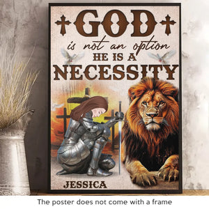 God Is A Necessity - Family Personalized Custom Vertical Poster - Gift For Yourself, Best Friends, Siblings, Family Members