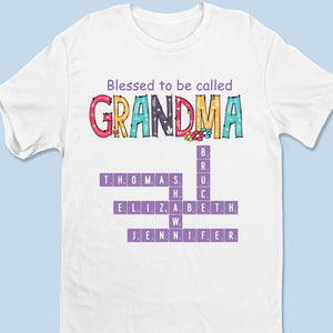 Puzzling Through Life With Grandma By Our Side - Family Personalized Custom Unisex T-shirt, Premium T-shirt, Hoodie - Gift For Mom, Grandma