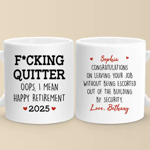 Happy Retirement - Coworker Personalized Custom Accent Mug - Appreciation, Retirement Gift For Coworkers, Work Friends, Colleagues