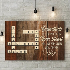 The Heartfelt Bond Between Grandparents And Kids - Family Personalized Custom Horizontal Poster - Gift For Grandma, Grandpa, Grandkid