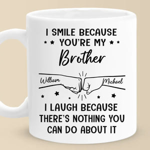 My Brother, My Hero, My Forever Support - Family Personalized Custom Mug - Gift For Family Members