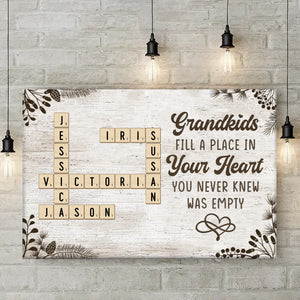 Grandchildren Are The Sunshine Of Life - Family Personalized Custom Horizontal Canvas - Gift For Grandma, Grandpa, Grandkid