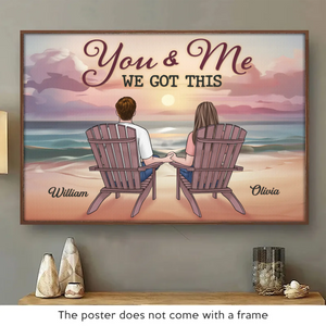 Pawsitively In Love - Couple Personalized Custom Horizontal Poster - Gift For Husband Wife, Anniversary