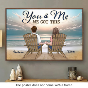 Our Hearts Are Full Of Love - Couple Personalized Custom Horizontal Poster - Gift For Husband Wife, Anniversary