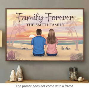 Family Forever, The Bonds That Hold Us Strong - Family Personalized Custom Horizontal Poster - Gift For Family Members