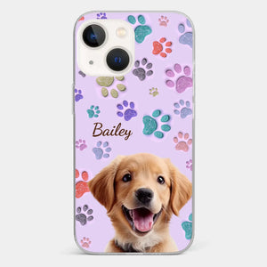 Custom Photo Pawsitively In Love - Dog & Cat Personalized Custom 3D Inflated Effect Printed Clear Phone Case - Gift For Pet Owners, Pet Lovers