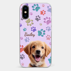 Custom Photo Pawsitively In Love - Dog & Cat Personalized Custom 3D Inflated Effect Printed Clear Phone Case - Gift For Pet Owners, Pet Lovers