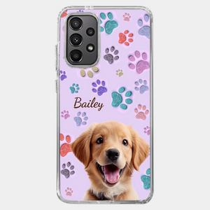 Custom Photo Pawsitively In Love - Dog & Cat Personalized Custom 3D Inflated Effect Printed Clear Phone Case - Gift For Pet Owners, Pet Lovers