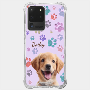 Custom Photo Pawsitively In Love - Dog & Cat Personalized Custom 3D Inflated Effect Printed Clear Phone Case - Gift For Pet Owners, Pet Lovers