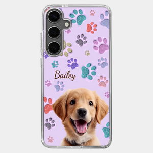 Custom Photo Pawsitively In Love - Dog & Cat Personalized Custom 3D Inflated Effect Printed Clear Phone Case - Gift For Pet Owners, Pet Lovers