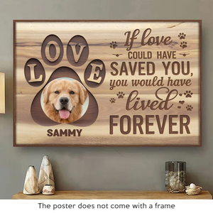 Custom Photo No Longer By My Side, But Always In My Soul - Memorial Personalized Custom Horizontal Poster - Sympathy Gift For Pet Owners, Pet Lovers