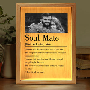 Custom Photo Some Souls Just Instantly Click - Couple Personalized Custom Frame Light Box - Gift For Husband Wife, Anniversary