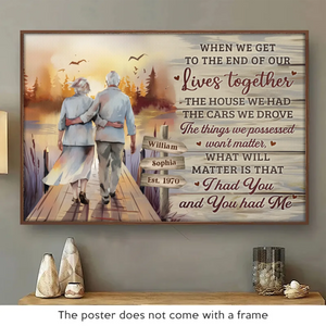 Our Love Proves That Forever Is Real - Couple Personalized Custom Horizontal Poster - Gift For Husband Wife, Anniversary