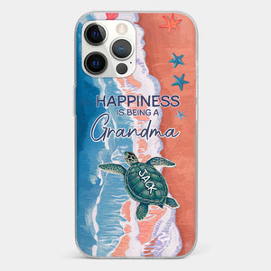 Happiness Is Being A Grandma - Family Personalized Custom 3D Inflated Effect Printed Clear Phone Case - Gift For Mom, Grandma