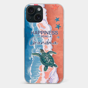 Happiness Is Being A Grandma - Family Personalized Custom 3D Inflated Effect Printed Clear Phone Case - Gift For Mom, Grandma