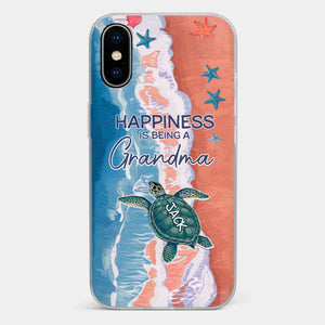 Happiness Is Being A Grandma - Family Personalized Custom 3D Inflated Effect Printed Clear Phone Case - Gift For Mom, Grandma