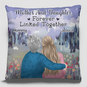 Forever Tied By Unconditional Love - Family Personalized Custom Pillow - Gift For Mom, Daughter