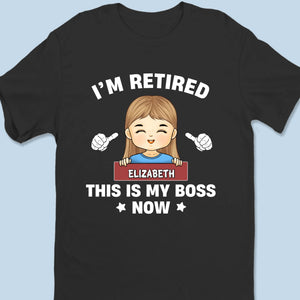 Tiny Boss, Big Job - Family Personalized Custom Unisex T-shirt, Premium T-shirt, Hoodie - Appreciation, Retirement Gift For Coworkers, Work Friends, Couple, Family Members