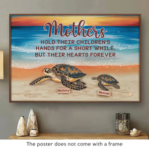 Slow And Steady, A Mother’s Love Never Wavers - Family Personalized Custom Horizontal Poster - Gift For Mom