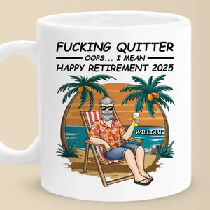 Here’s To The Next Chapter Of Your Life - Coworker Personalized Custom Mug - Appreciation, Retirement Gift For Coworkers, Work Friends, Colleagues