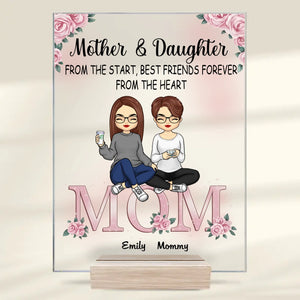 Together Forever, Mother And Daughter - Family Personalized Custom Rectangle Shaped Acrylic Plaque - Gift For Mom, Daughter