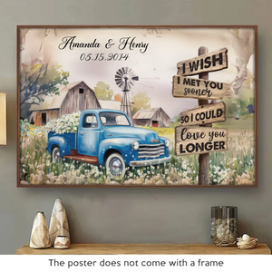 I Treasure Every Moment We Have - Couple Personalized Custom Horizontal Poster - Gift For Husband Wife, Anniversary