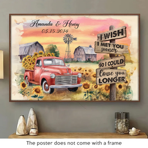 More Time With You Would Be A Gift - Couple Personalized Custom Horizontal Poster - Gift For Husband Wife, Anniversary