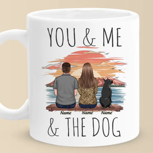 Us And Our Furry Friends - Couple Personalized Custom Mug - Gift For Husband Wife, Anniversary, Pet Owners, Pet Lovers