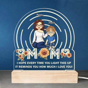 To Our Family, You Are The World - Family  Personalized Custom Shaped Acrylic LED Light - Mother's Day, Gift For Mom