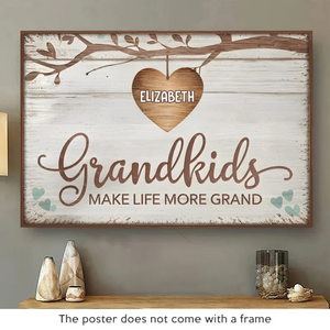 Every Grandchild Is A Grand Blessing - Family Personalized Custom Horizontal Poster - Gift For Mom, Grandma