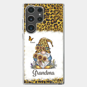 A Gnome’s Wisdom, A Grandma’s Heart - Family Personalized Custom Clear Phone Case - Gift For Mom, Grandma