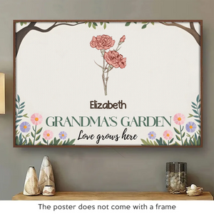 Every Day With You Is A Blessing, Grandma - Family Personalized Custom Horizontal Poster - Gift For Mom, Grandma