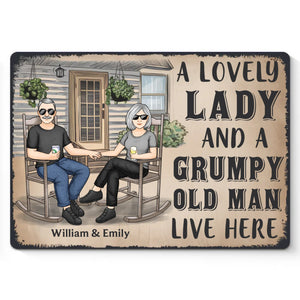 Love Grows Stronger With Every Gray Hair - Couple Personalized Custom Home Decor Metal Sign - House Warming Gift For Husband Wife, Anniversary