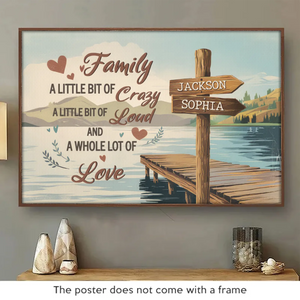 Each Moment Together Is A Piece Of Our Story - Family Personalized Custom Horizontal Poster - Gift For Family Members