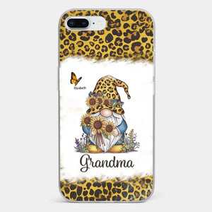 A Gnome’s Wisdom, A Grandma’s Heart - Family Personalized Custom Clear Phone Case - Gift For Mom, Grandma