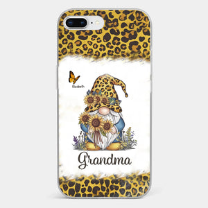 A Gnome’s Wisdom, A Grandma’s Heart - Family Personalized Custom Clear Phone Case - Gift For Mom, Grandma