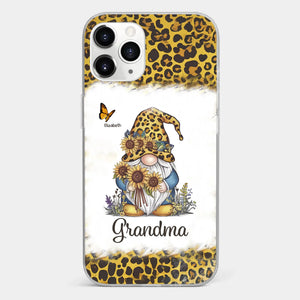 A Gnome’s Wisdom, A Grandma’s Heart - Family Personalized Custom Clear Phone Case - Gift For Mom, Grandma