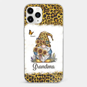 A Gnome’s Wisdom, A Grandma’s Heart - Family Personalized Custom Clear Phone Case - Gift For Mom, Grandma