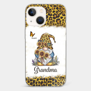 A Gnome’s Wisdom, A Grandma’s Heart - Family Personalized Custom Clear Phone Case - Gift For Mom, Grandma